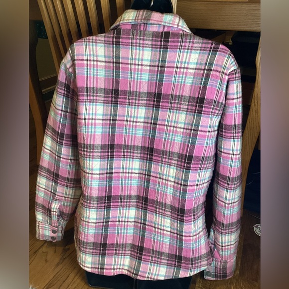 CE SCHMIDT WORKWEAR FOR WOMEN PINK QUILTED FLANNEL SHIRT JACKET SZ. M - Picture 3 of 9